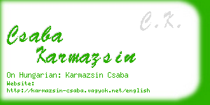 csaba karmazsin business card